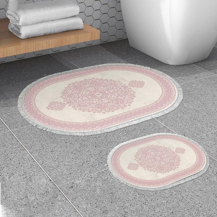 Mijölnir Juego de alfombrillas de baño de 2 piezas - Polvo Mijölnir Juego de alfombrillas de baño de 2 piezas - Polvo